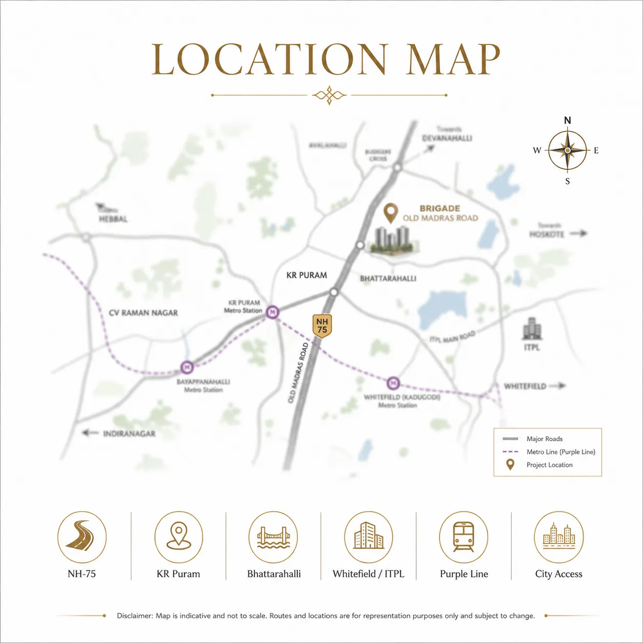 Brigade Old Madras Road location map